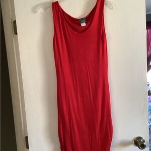 Dots Red Midi Tank Dress